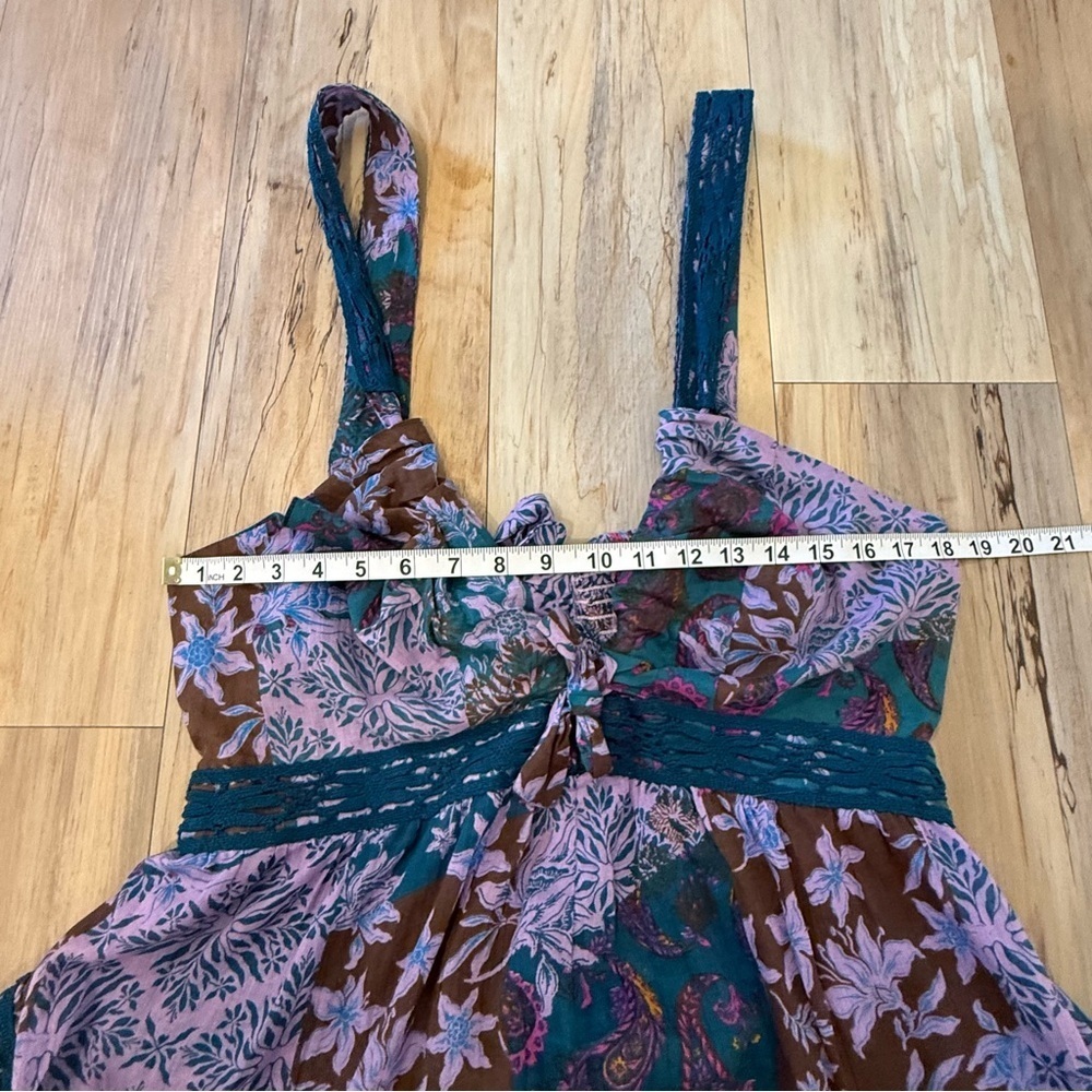 NWOT Free People Bali-Oletta Romper In Lupine Combo Size Large - Picture 10 of 14